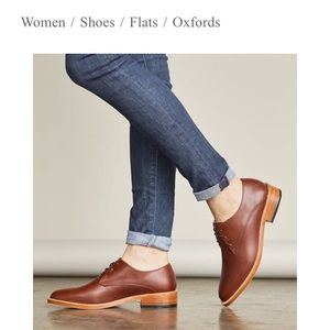 NIB Nisolo James Oxford Brandy Shoes Size 9.5